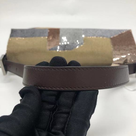 Fendi Baguette Blocks Abstract Pattern Glitter Sequin Shoulder bag - Picture 14 of 16